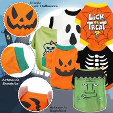 YHEKE 6 Piezas Disfraz de Mascota de Halloween Ropa para Perro y Gato Disfraz de Mascota Fiesta de Cosplay para Perros Pequeños Medianos Gatos Ropa Calabaza/Fantasma M - Pequeño - Ver 4