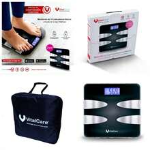 VitalCare Bscula digital Corporal 4 Electrodos con Anlisis Corporal Completo va App VitalCare - Negro - Ver 1