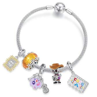  Bamoer Skeleton Guitarist Charm Suitable Bracelet Bracelet DIY Bead Jewelry Accessories Rock Music Festival Series S925 Silver Beads Day Of The Dead Banner Pendant Cultural Features Jewelry Women's Jewelry