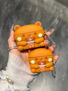 时尚可爱卡通3D熊耳耳机套 - 彩色 - 查看 1