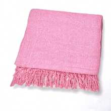 Set Of 2 Throws For Sofa Or Bed, 100% Cotton, Size 210x120, Decorative And Protective Cover For A New And Elegant Home - 羅莎 - 查看 2