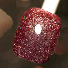 MIZHSE Glitter Red Gel Nail Polish, Reflective Gel Polish Sparkly Shiny Shimmer Nail Polish Soak Off Nail Art Salon Varnish Manicure DIY At Home Christmas Color - ColorN - 查看 6