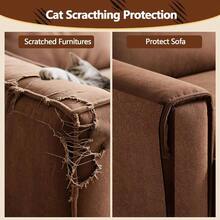 Scratch Furniture Protector, 39.4 Inchx15.8 Inch Self Adhesive Scratch Pad, Cut To Fit Carpet Tree, Wall, Bed, Door, Couch Protector Black - 棕色 + 15.8 英吋寬 x 39.4 英吋長 - 查看 4