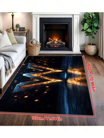 Alfombra con patrón de iconos de deporte de lucha libre antideslizante, adecuada para sala de estar, dormitorio, oficina, regalo de cumpleaños, vacaciones, Pascua