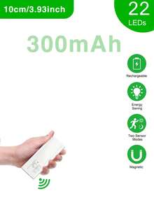 HBOWMDJIA 10CM/20CM/30CM/45CM Smart LED Cabinet Lights, Motion Sensor Lights, PVC Shell, 160 LEDS, Adjustable Color Temperature And Brightness, Long Battery Life, Easy To Install, USB Charging, Under Cabinet Light Suitable For Closet, Cabinet, Bedroom And Stair Lighting - 櫥櫃燈 - 查看 15