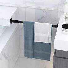 1pc Multi-Function Heavy-Duty Adjustable Tension Curtain Rod, No-Drill Extendable Rod Suitable For Showers, Closets, Windows, Towel Racks - Metal And Plastic Home Accessories