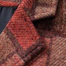 New Vintage Patchwork Lapel Men's Suit Vest - Orange - View 5