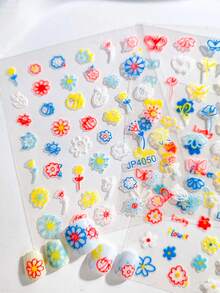 3 Sheets Cute Cartoon Pattern Nail Sticker For Girls Cartoon Nail Art Stickers Nail Decals For Nails Kids Women DlY Nail Supplies For Children Gifts - Multicolor - View 7