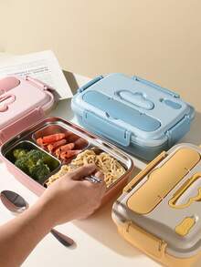 1 hộp đựng cơm trưa vuông đa năng bằng thép không gỉ PP dung tích lớn cho người lớn có ngăn chia, chống rò rỉ, di động có tay cầm và cách nhiệt, thích hợp cho nhân viên văn phòng, học sinh, trường học, văn phòng, hoạt động ngoài trời, bữa ăn nhẹ và tận hưởng lối sống lành mạnh, tiện lợi - Nhiều màu - Xem 8