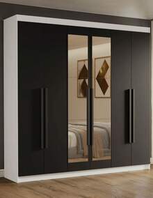 Ropero Closet Madesa Venus 6 Puertas 2 Espejos 180cm BN 1 - Multicolor - Ver 1