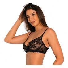 Set Of 3 Lace Bras Without Padding With Underwire Sigh Balconette - vitt, svart och beige - Visa 4