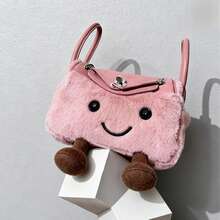 Original Design Lucky Cat Jely Doll Bag, Super Cute Plush Mini Lindy Bag, Single Shoulder Crossbody Doctor Bag 2025 - 5445 粉紅色 - 查看 4