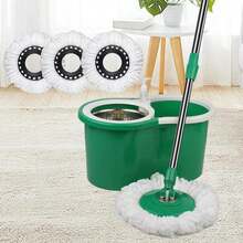 Spin Mop Bucket With Quick Dry System, 360° Microfiber Mop Heads, Adjustable Stainless Steel Handle, For Living Room, Bedroom, Bathroom,Floor Cleaning Spin Mop - Mặc định - Xem 10
