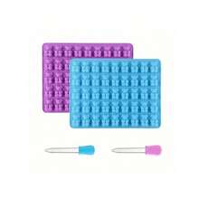 1 件 66 腔硅胶糖果模具 - 迷你软糖和巧克力制作套件，适用于烘焙、饼干、糖果和蜡融化 - 水果形冰块托盘冰块托盘冰块冰块柔软冰块模具冰块模具 - 彩色 - 查看 15