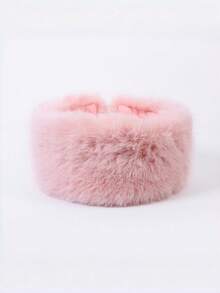 1pc Women Solid Black Fuzzy Headband, Fur Headband,Black Fur Hat,Black Fuzzy Hat,Earwarmer Hairband,Faux Fur Headband,Empty Top Winter Fluffy Hat Winter Outfits,Women Faux Fur Headband Winter Earwarmer Earmuff Ski,Valentine's Day Gifts, New Year Gifts. - Multicolor - View 13