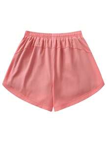 2-In-1 Women Shorts, Summer Sports Casual Running Shorts With Anti-Chafing Lining - Hot Pink - View 4