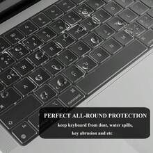 EooCoo Case Compatible With MacBook Pro 14 Inch M5 2025 2024-2021 M4 M3 M2 M1 Pro Max Chip, Hard Shell Cases With Keyboard Cover, Screen Protector - Crystal Clear - ColorB - View 9