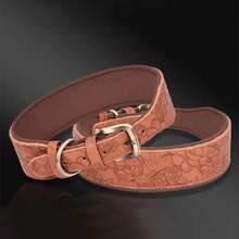 Adjustable Breathable Comfortable Leather Dog Collar, Soft Cotton Lining PU Material Soft Padded Pet Collar - Multicolor - View 5