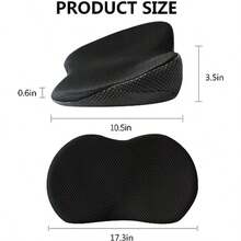 Car Seat Cushion Memory Foam Lumbar Support Sciatica And Lower Back Relief Road Trip Essentials For Driving - Black - View 7