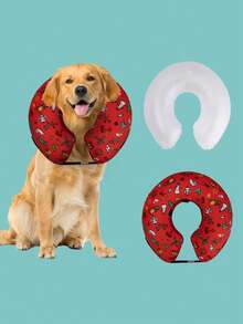 1pc Pet Donut Collar, Suitable For Daily Wear Or As A Pillow, Helps Cats/Dogs Recover From Surgical Wounds - Multicolor - View 10