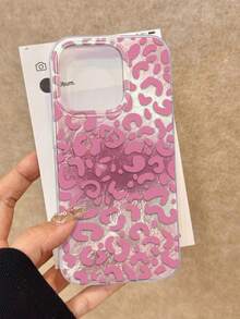 Funda de teléfono elegante con estampado de leopardo rosa, plumas de lámina, minimalista y de moda, compatible con iPhone 16/11/16 Pro/16 Plus/16 Pro Max/16e/15 Pro Max/13/14/12/XS/XR/7G/8P, iPhone 15, iPhone 15 Pro Max, A14/A15, S23U/A50, A12, A32, A52, A72, A51, A21S, A13, A14, S22 Ultra, S23, A33, A53, S20 FE, resistente al agua, a los golpes, a las caídas y a los arañazos
