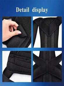 1 dây đeo vai có thể điều chỉnh, thiết kế unisex, thoải mái và thoáng khí, tăng sự tự tin, nhẹ và linh hoạt, phù hợp cho sử dụng hàng ngày, công sở, thể thao và tập luyện. - màu đen - Xem 7