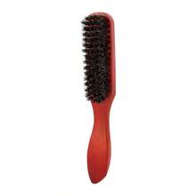 1pc Men's Boar Bristle Comb | Men's Detangling Comb, Sturdy Bristles, Walnut Wood Handle, Suitable For Thick And Fine Hair, Can Smooth, Comb, Style And Straighten Beard.