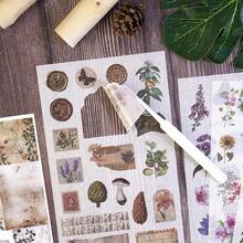 347Pcs Journaling Stickers And 20 Sheets Scrapbook Paper, Vintage ScrapbooFKing Kit, Plant Flower Butterfly Background Ephemera For Junk Journal Supplies, Planners, Bujo, Collage Art,38SheetsVintageStickerFSandssPaperKit - 38張復古貼紙和紙張套裝 - 查看 8
