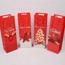 12 pezzi - Nuova borsa regalo di Natale, creativa borsa natalizia con polvere cosparsa