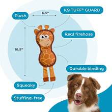 Outward Hound Fire Biterz Giraffe Firehose Pl 11ush Dog Toy, Brown, Medium,Medium(Packof1),BrownGiraffe - BrownGiraffe - View 4