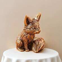 A Solid Copper Fox Ornament For Study Desk, Tea Pet, Handheld Feng Shui Decoration, Wealth-Attracting Lucky Charm, Ideal Choice For Attracting Fortune - 黃銅實心狐狸 - 查看 5