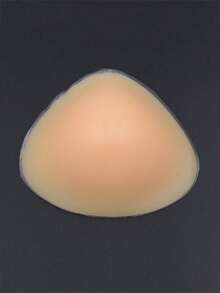 WANTES 1 Pc Triangular Silicone Breast Pad For Mastectomy Breast Cancer Woman Massage Granules False Artificial Boobs Comfortable Natural Look - Beige - View 4