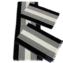 Kitchen Set: Rug And Runner, 3 Pieces, Plain, Decorative - Black and White - View 2