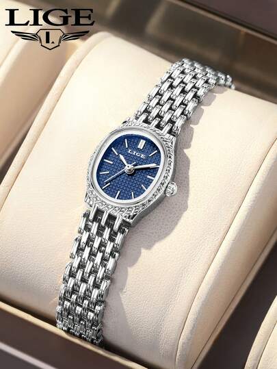  LIGE Fashion Ladies Casual Watch Waterproof Pointer Quartz Watch Elegant Business Watch