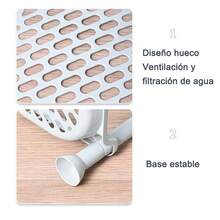 Organizador de Escritorio Grande 34x17.5 cm | Caja de Almacenamiento Multiusos para Hogar, Oficina y Escuela | Ahorra Espacio Blanco - Blanco - Ver 4