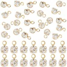 150pcs Assorted Size Rhinestone Pendants, 300pcs Gold Plated April Birthstone Beads For DIY Jewelry Making Earrings Necklaces Anklets Bracelets, Random Mixed Sizes - Yellow Gold - View 8