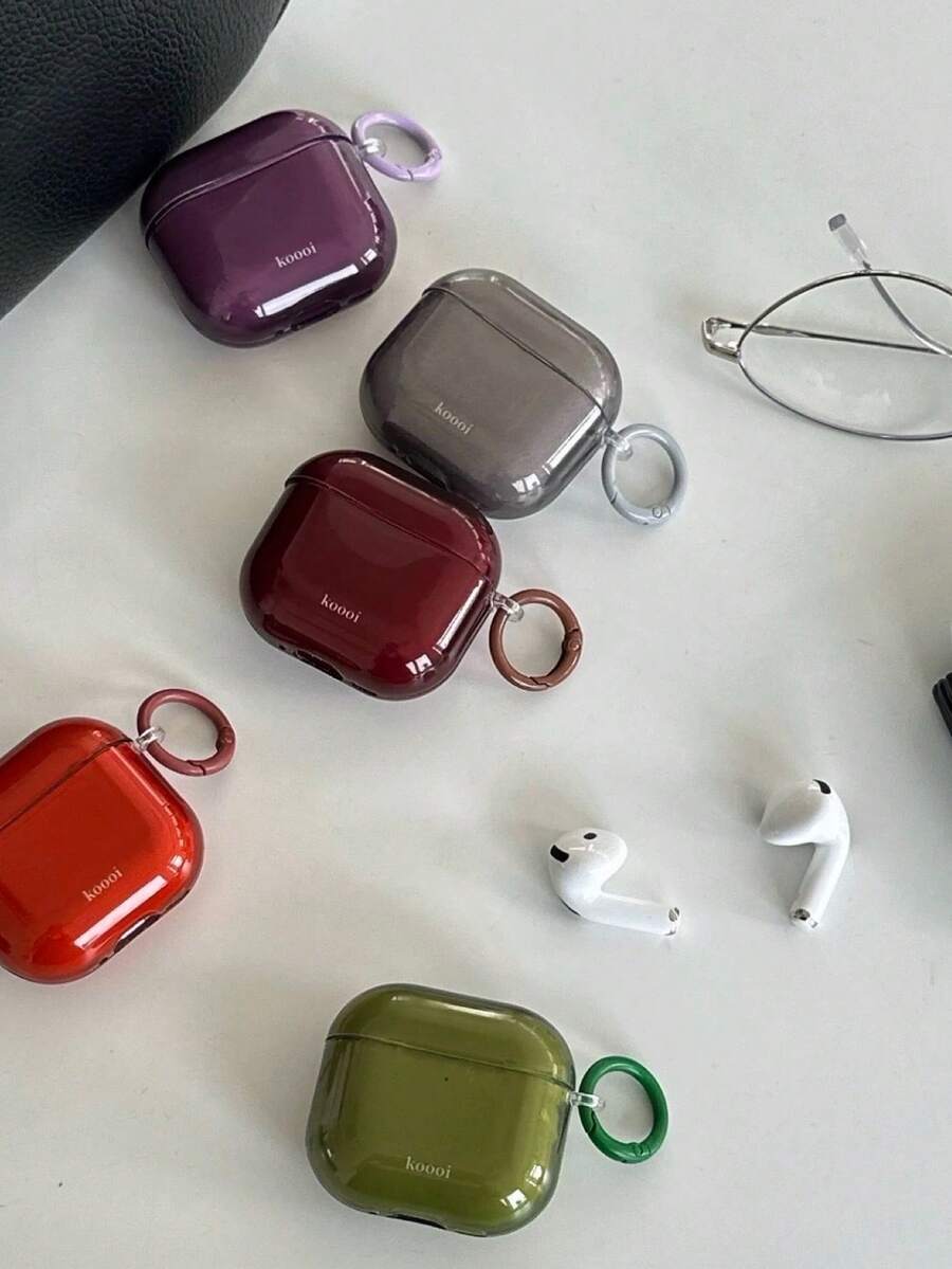 复古透明字母设计 Pro 3 耳机保护套，柔软保护壳，兼容苹果 4/2 无线蓝牙耳机，Pro 新款第三代/第二代，韩版 Ins 风格