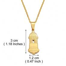 قلادة بسحر بورتوريكو قطعة واحدة للنساء والفتيات من الفولاذ المقاوم للصدأ، مع زهور الهيبسكوس من هاواي وجوام وجوادلوب وماييوت