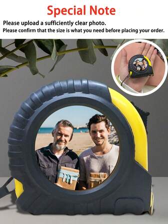 Personalized Measuring Tape Gift For Dad - A Measuring Tape With Customizable Photos - Made Of Plastic And Rubber, A Unique Father's Day And Birthday Gift, Compact And Portable.
