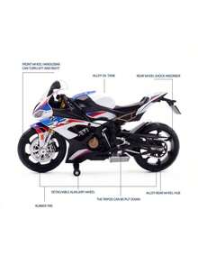 RMZ City 仿真1:12合金宝马1000 RR摩托车模型 儿童玩具装饰滑行车模型 正品授权生日礼物 - 彩色 - 查看 3