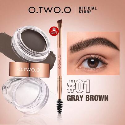O.TWO.O Eyebrow Wax Pomade / Natural Shaping Long-Lasting Eyebrow Gel, Smudge-Proof