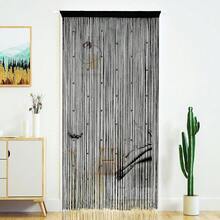 Beaded Curtain Door String Curtains For Doorway Tassels Beads Hanging Fringe Hippie Room Divider Window Hallway Entrance Wall Closet Bedroom Privacy Decor (39*79in/100*200cm, Beige),39inchWx79inchL(Packof1),Black - 黑色 - 查看 1