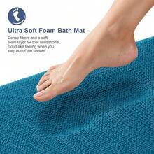 Thick Memory Foam Bath Mat Rug 30x20, Extra Soft Absorbent Bathroom Rug, Quick Dry Bath Mat, Non-Slip, Machine Washable Carpet For Bathroom, Tub And Shower, Home Decor Accessories, Peacock Blue,30inchx20inch,PeacockBlue - 孔雀藍 - 查看 3