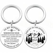 1pc To My Nephew Gifts From Auntie Inspirational Nephew Keychain 16 Year Old Boy Gifts For Nephew Teen Boys Gift Ideas Boys Birthday Christmas Gift For Teenager