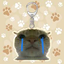 1pc Cute Cat Keychain Pendant/Gift For Couples And Fans/Car Key Chain/Bag Charm - Multicolor - View 1