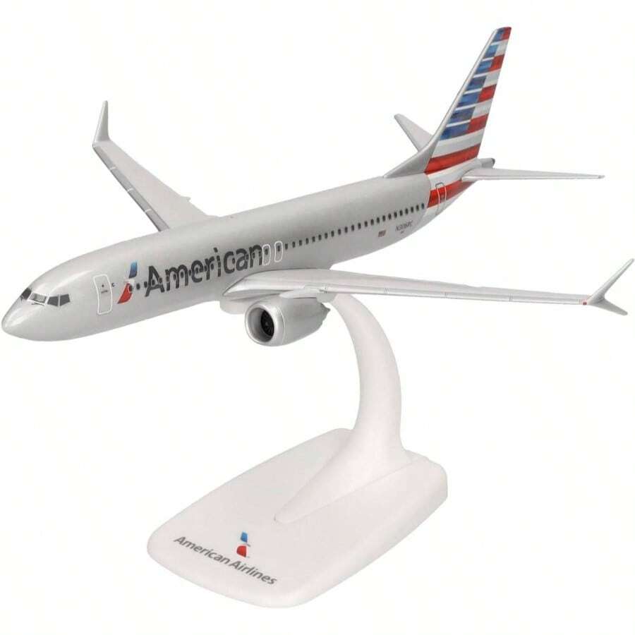avin Snap - Fit 737 8 American Airlines, Miniatura de plstico a Escala 1: 200 con Base, modelismo, Edicin para coleccionistas - Aerolíneas americanas - Ver 1