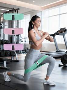 أشرطة المقاومة المحبوكة للتمارين اليوغا، أشرطة مرنة لتقوية عضلات الأرداف، أداة رفع الأرداف للمبتدئين