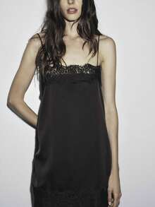 Women Y2k Lace Camisole Top Satin Square Neck Side Split Cami Silk Sleeveless Spaghetti Strap Loose Going Out Tank Backless Nightgown Sleepwear Sliky Short Wedding Nightgown,Party Streetwear,Rave Outfit,Club Outfits,Beach Vacation Outfits,Spring Break Outfits,Valentines Clothes,St Pattys Day Outfit,Easter Outfit - 紅棕色 - 查看 5