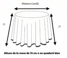 Falda de Mesa Camilla Redonda Chenilla Premium con Efecto Terciopelo Aterciopelada y Cálida para tu Salón - Granate - Ver 4