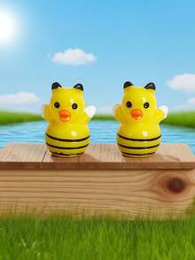 20/10 Piezas - Mini figuras de resina de abejas y patos, Mini figuras de resina de patos, Pequeñas figuras de animales de resina, Pequeños patos de abeja, Pequeño set de figuras de resina de patos, Decoraciones en miniatura de regalo para jardín, paisaje, casa de muñecas, macetas, Pequeñas miniaturas de abejas y figuras en miniatura para decoración de jardín, paisaje, casa de muñecas, macetas - Multicolor - Ver 4